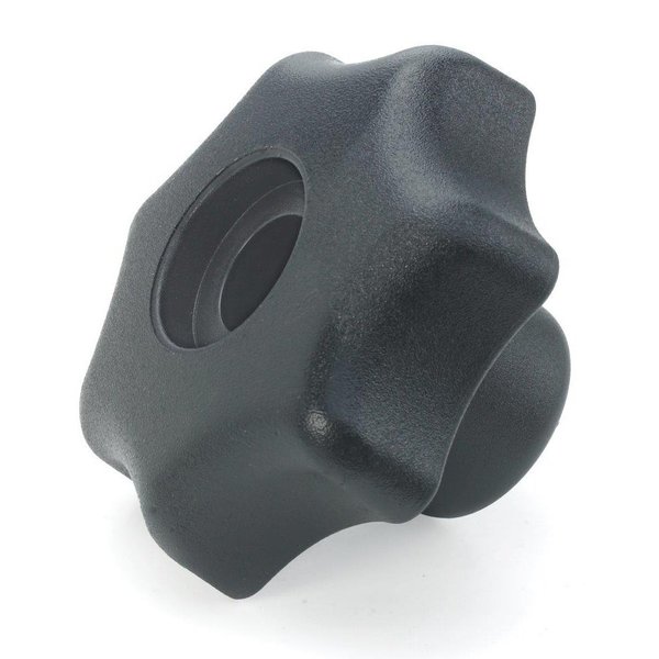 Morton Black Plastic Hand Knob with 1/2"-13 Tapped Through Hole 7163AF